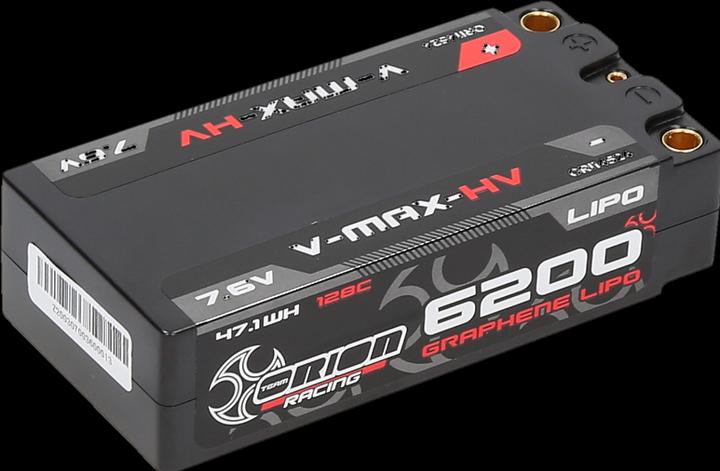 Produktbild Team Orion V-Max-HV Graphene Tech Shorty 6200 7.6V 2S 128C (7.60 V, 6200 mAh)