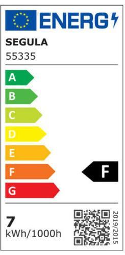 Label énergétique Segula 55335 Ampoule LED E27 F (E27, 6.50 W, 650 lm, 1 x, F)