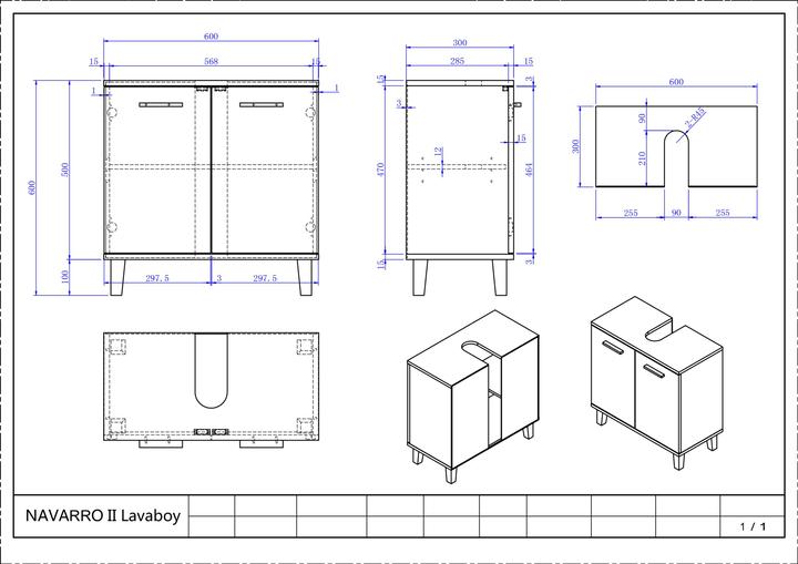 Produktbild micasa Navarro II (60 x 30 x 60 cm)