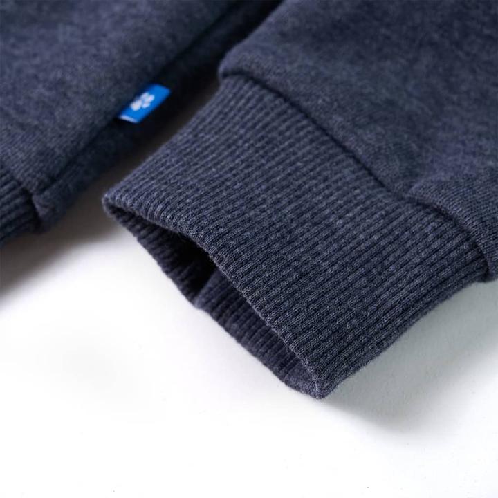 Produktbild VidaXL Kinder-Kapuzenpullover mit Reissverschluss Dunkelblau (92)