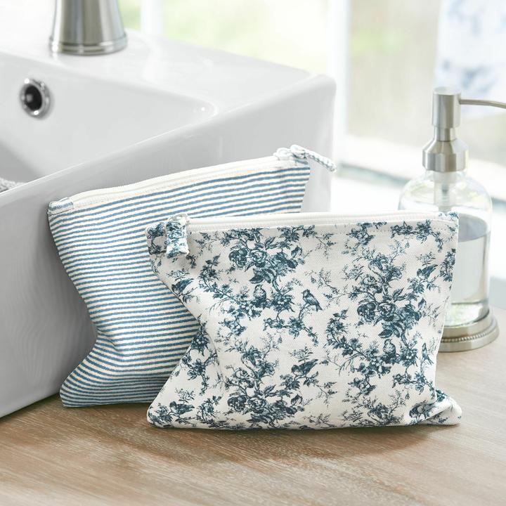 Image du produit Loberon Täschchen 2er Set Emilie blau/creme