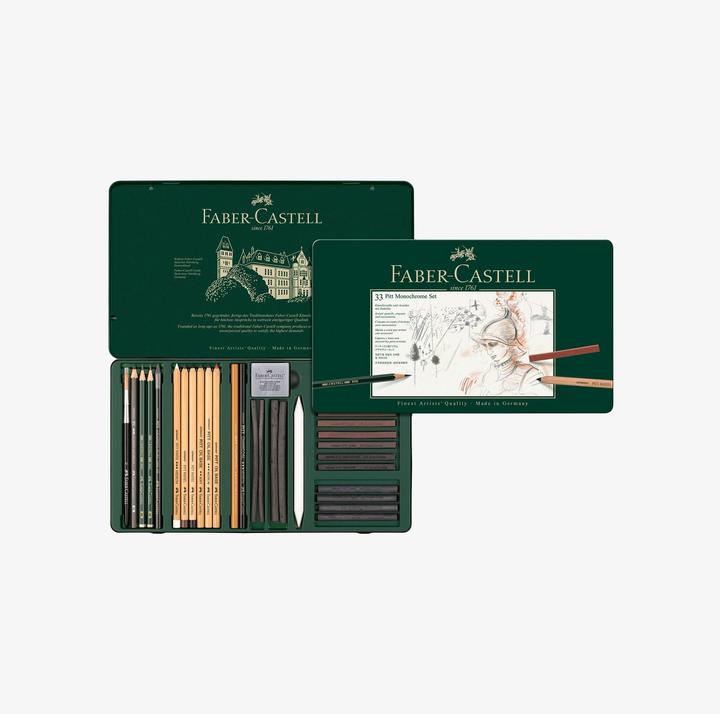 Actual product image Faber-Castell Carbon pencil Pitt Monochrome Set (Multicoloured, 33 x)