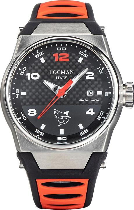 Locman Italy Herrenuhr Mare rot/schwarz Automatik Ref. 0556 (Analoguhr, 44 mm)