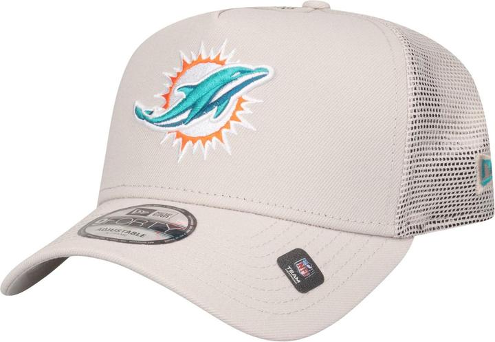 New Era A-Frame Mesh Trucker Cap - Miami Dolphins stone