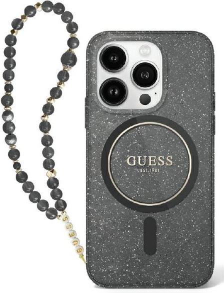 Immagine prodotto Guess GUHMP16XHGCRELSK iPhone 16 Pro Max 6,9" czarny/czarny hardcase IML Glitter Con Cinturino Perla M
