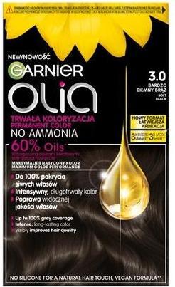 Produktbild Garnier Olia farba do włosów 3.0 Soft Black (3.0 Soft Black)