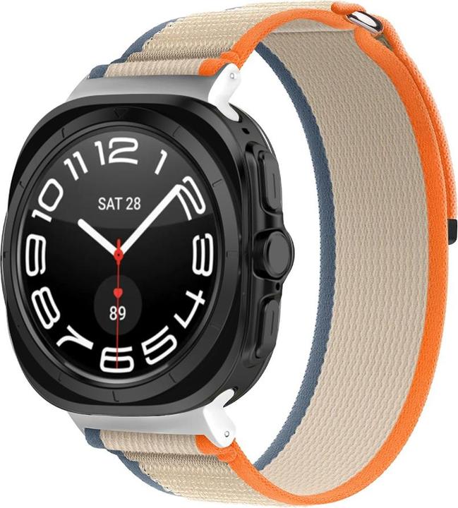 Immagine prodotto Techsuit - Watchband (W054) - Samsung Galaxy Watch Ultra 47mm - Orange / Beige (Metallo, Nylon)