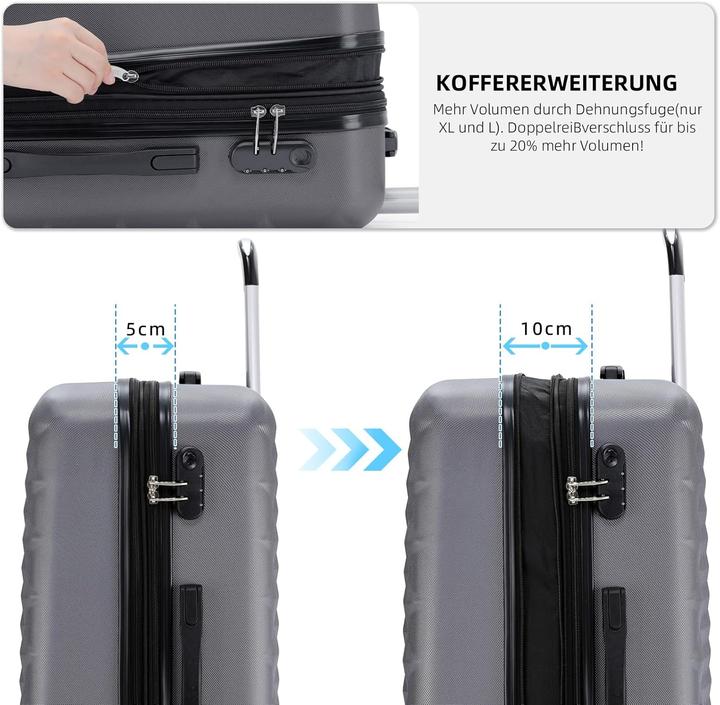 Actual product image Beibye 3-teiliges Reisekofferset 2066