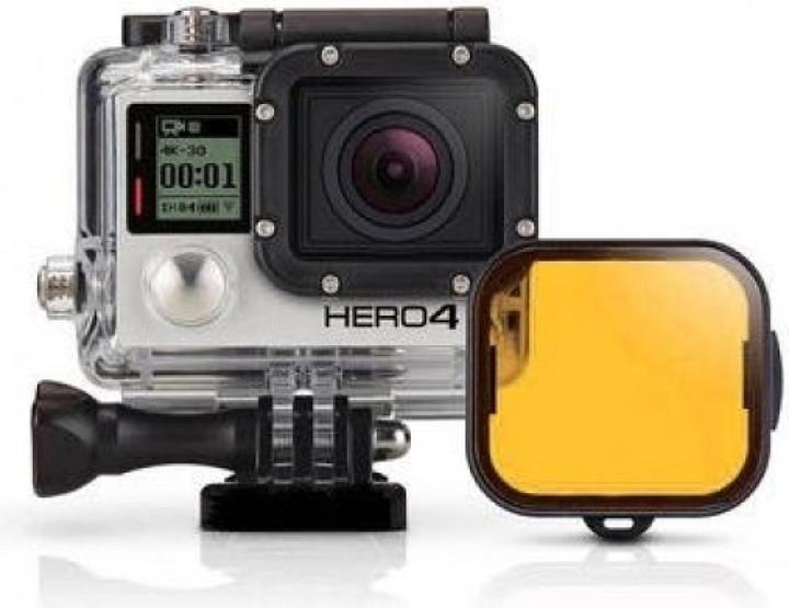 Image du produit PowerGuard Filtre de plongée GoPro jaune pour GoPro Hero 3+ et Hero 4 pour boîtier de plongée (4, GoPro Hero 3+)