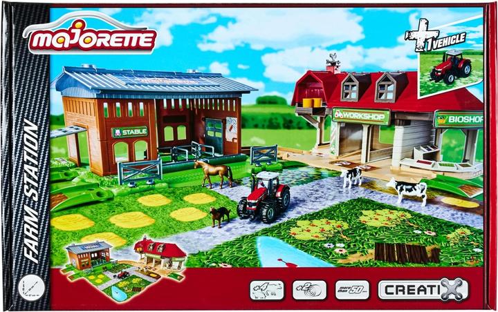 Image du produit Majorette Station de ferme Creatix + 1 véhicule