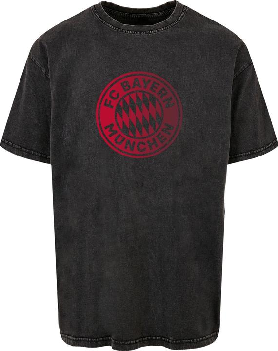 FC Bayern München Logo GR Acid Washed Heavy Oversize Tee - 116965