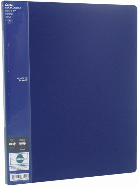 Produktbild Pentel Sichtbuchmappe Side A4/A3 40 Hüllen blau (A4, 1 x)