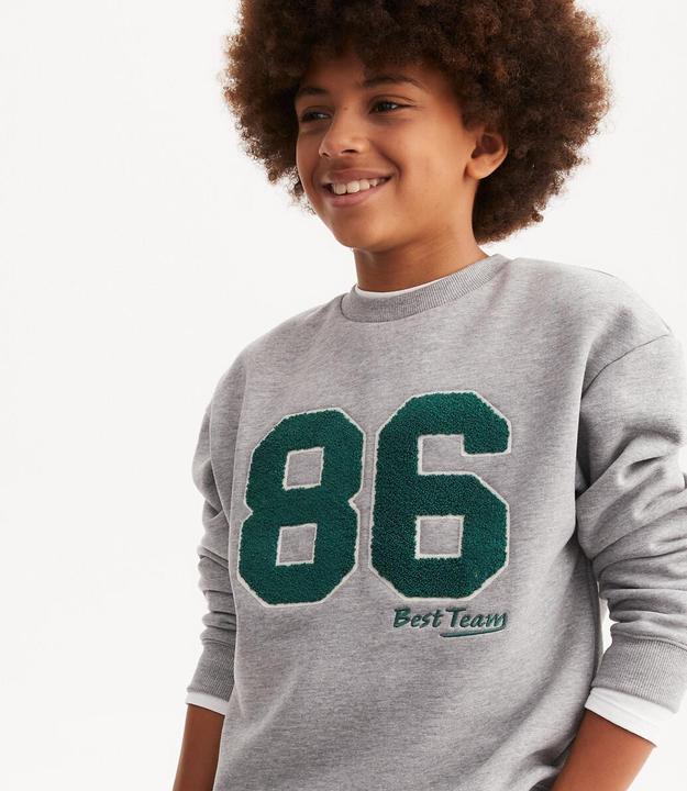 Immagine prodotto La Redoute Collections Felpa oversize con collo rotondo e ricamo (128)