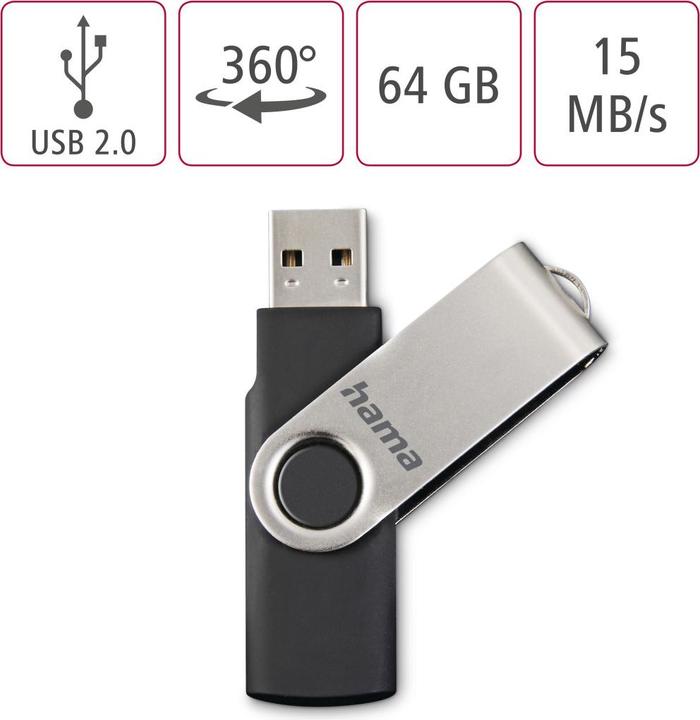 Immagine prodotto Hama Ruota (64 GB, USB-A)