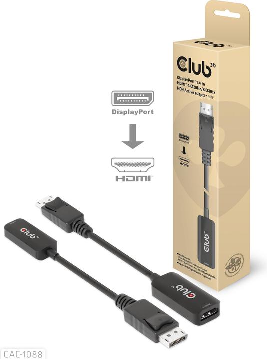Club 3D DisplayPort to (HDMI, 4.90 cm)