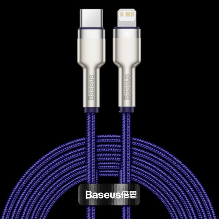 Actual product image Baseus Cafule Series USB-C cable for Lightning, 20W, 2m (purple) (2 m, USB 2.0)