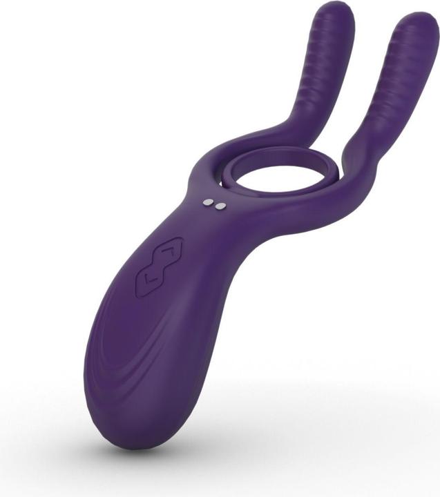 Actual product image Tracy's Dog Remote Control Vibrating Penis Ring - Purple (3.40 cm)