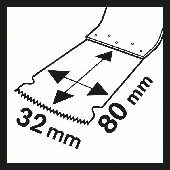 Produktbild Bosch Professional Zubehör HCS Tauchsägeblatt MAIZ 32 EPC Wood, 80 x 32 mm, 10er-Pack