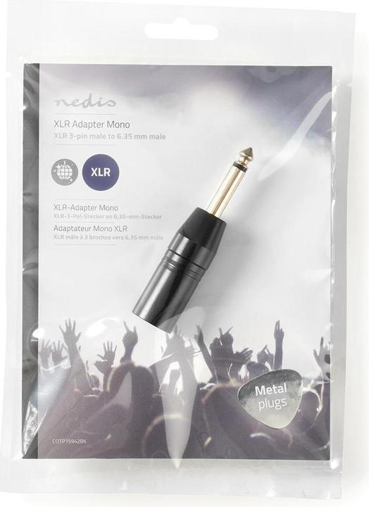 Produktbild Nedis XLR Mono 3-Pin XLR Adapter - 6.35 mm Ma