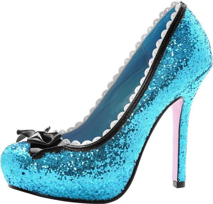 Leg Avenue Glitzer High Heels blau