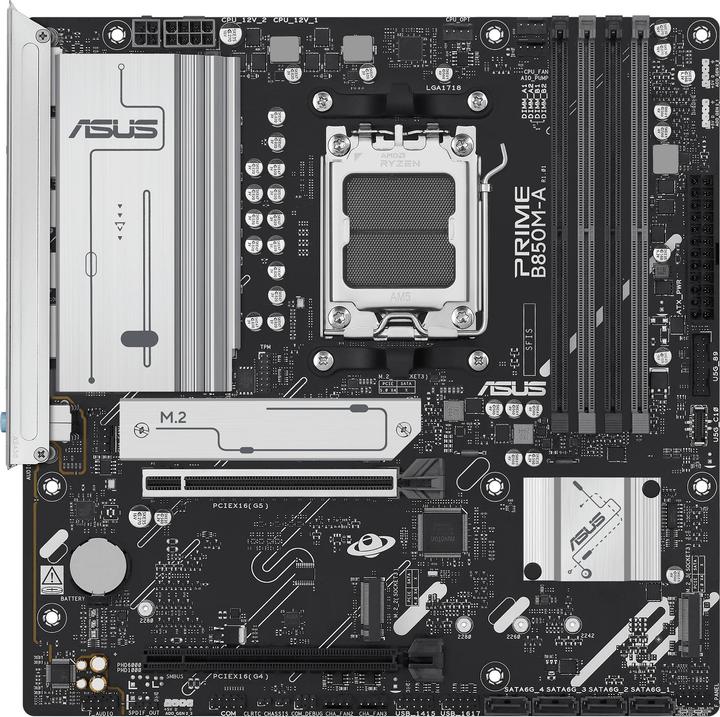 Image du produit ASUS MB PRIME B850M-A-CSM (AM5, AMD SoC, mATX)