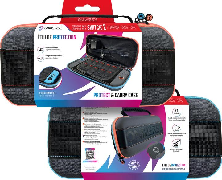 Produktbild Oniverse Trageetui für Nintendo Switch™ 2, Switch™ & Switch OLED™ - Gaming-Zubehör - Red-Blue (Switch OLED, Switch)