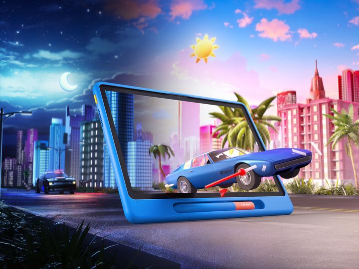 Produktbild Lenovo Tab + Kids Bumper (nur WLAN, 10.10", 128 GB, Luna Grey)