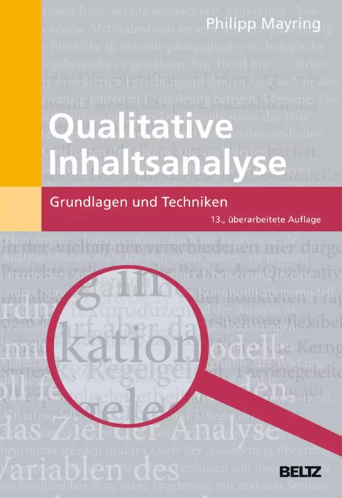 Produktbild Qualitative Inhaltsanalyse (Deutsch, Philipp Mayring, 2022)