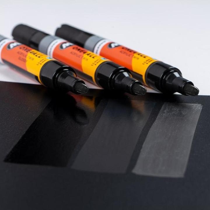 Image du produit Molotow ONE4ALL™ Twin Marker set de 3 marqueurs noirs (Noir, 3 x)