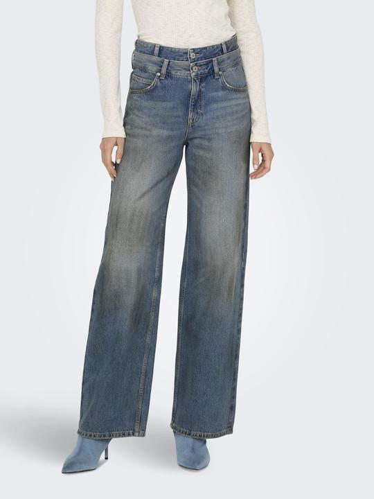 Only ONLESME-HOPE Super-High Waist Weiter Beinschnitt Jeans Jeans mit weitem Bein