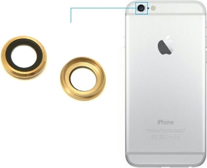 Actual product image Foxconn iPhone 6S Plus Camera Glass Lenses Ring Camera Lens Cover gold (IPhone 6S Plus)