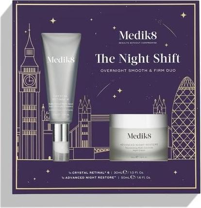 Actual product image Medik8 The Night Shift Crystal Retinal 6 30ml and Advanced Night Restore 50ml (60 ml)