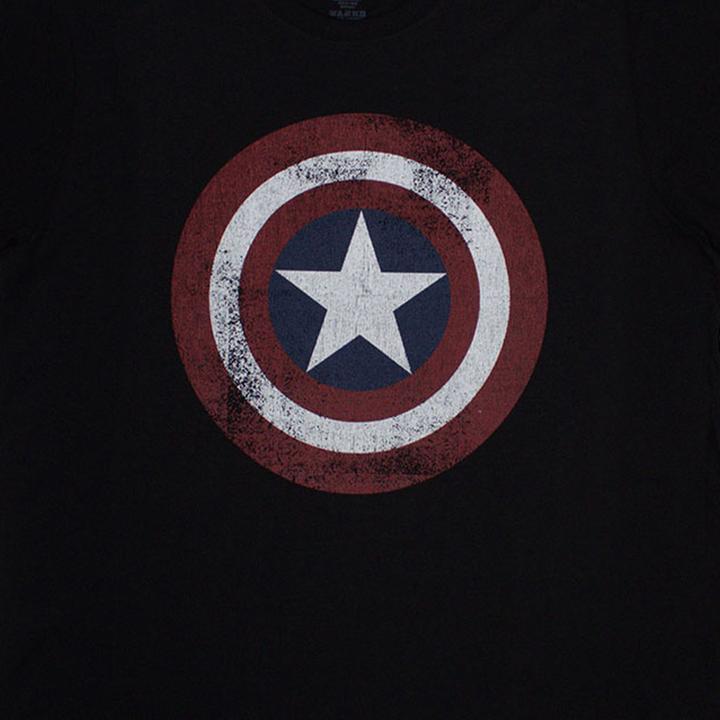 Immagine prodotto Captain America Maglietta Scudo Effetto Invecchiato Adulto Unisex (XL)