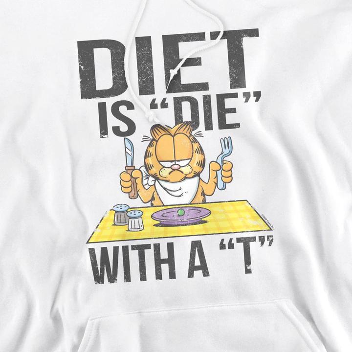 Immagine prodotto Garfield Diet Is Die With a T Felpa con Cappuccio Uomo (L)