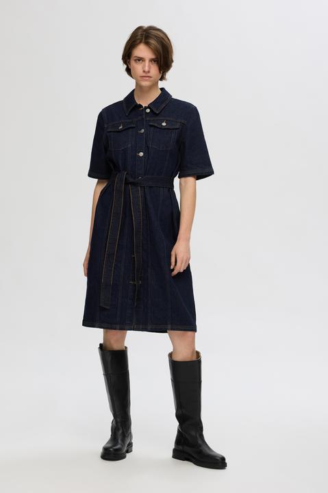 Image du produit Selected Femme Robe en jean à manches courtes (38)