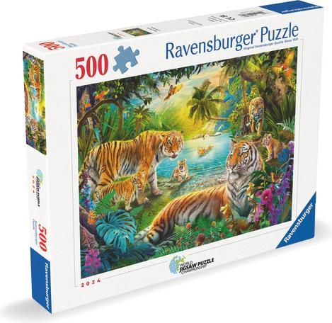 Actual product image Ravensburger - Tiger Family In The Oasis - 500p (12001384) (500 pieces)