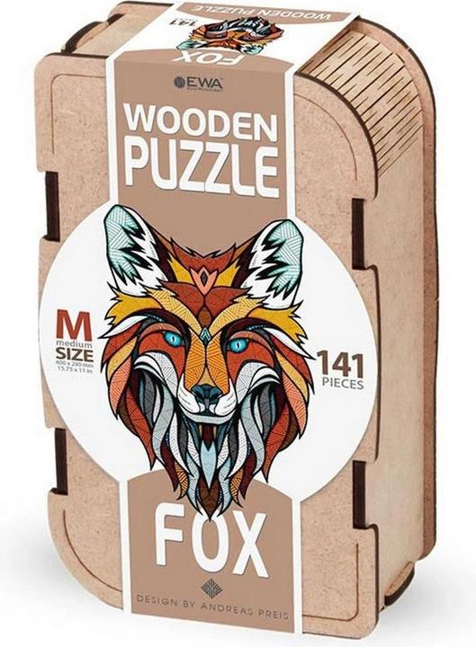 Eco Wood Art Holz-Puzzle M - Fuchs (In Holzkiste) (141 Teile)