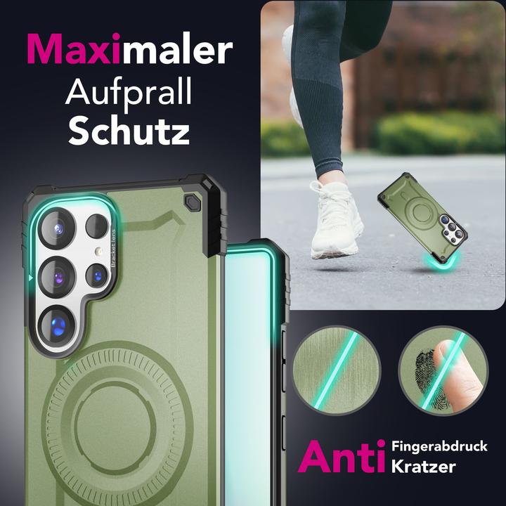 Image du produit Nalia Granite - Armor Panzer Hülle mit MagSafe Ring und Ständer - Military Hardcase (Samsung Galaxy S25 Ultra)