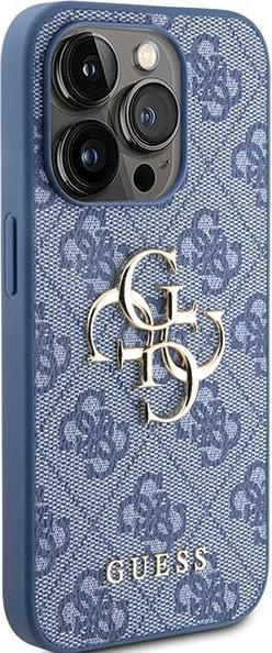 Produktbild Guess GUHCP15L4GMGBL iPhone 15 Pro 6.1" niebieski/blue hardcase 4G Big Metal Logo (Apple iPhone 15 Pro)