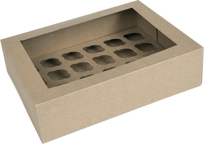 Actual product image House of Marie Cupcake Box Braun für 24 mini Cupcakes