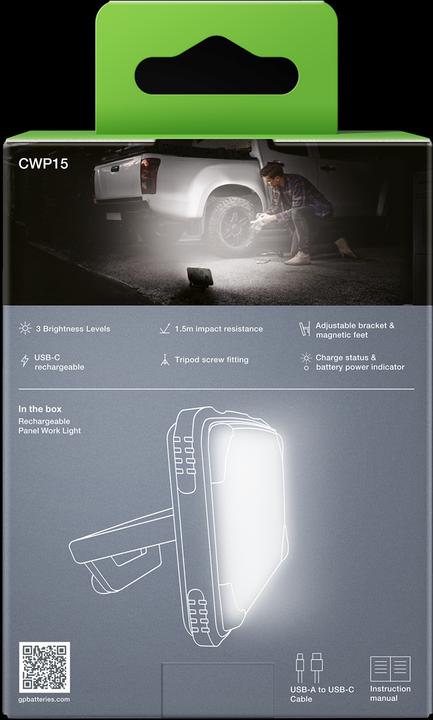 Actual product image GP Batteries Panel Light work light (1200 lm)
