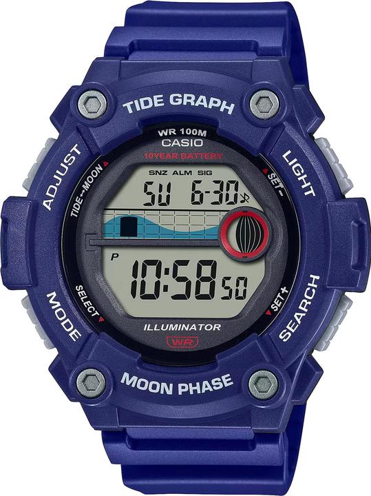 Casio WS-1300H-2AVEF (Chronograph, Uhr mit Schmuckstein, 51 mm)