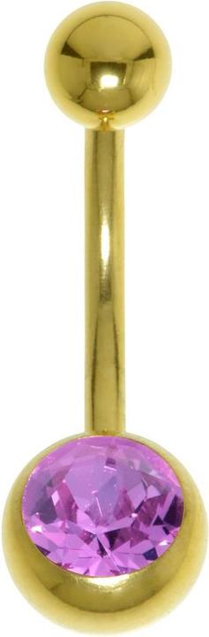 Immagine prodotto Bijouteria Piercing ventre (Acciaio chirurgico 316L, Rivestimento in PVD (colore oro), Cristallo premium)