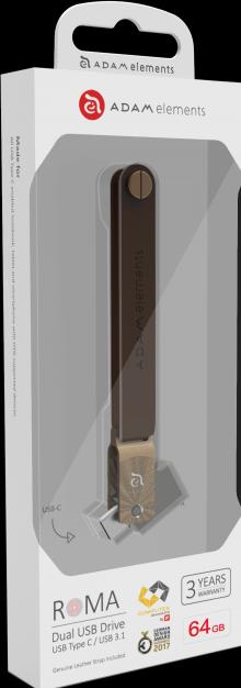 Produktbild Adam Elements CASA e1 - USB-C Ethernet Adapter, grey (USB-C, RJ45 (1x))