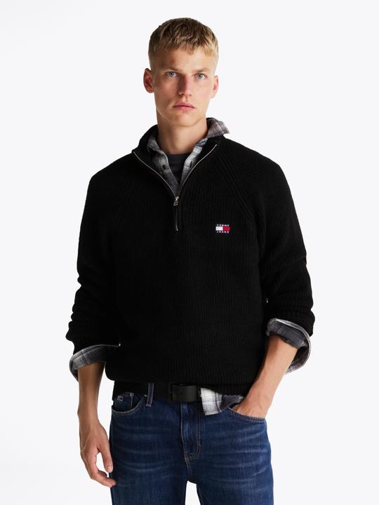 Immagine prodotto Tommy Hilfiger Tommy Jeans Regular Trui met 1/4 zip Heren - Zwart - Maat XL (XL)