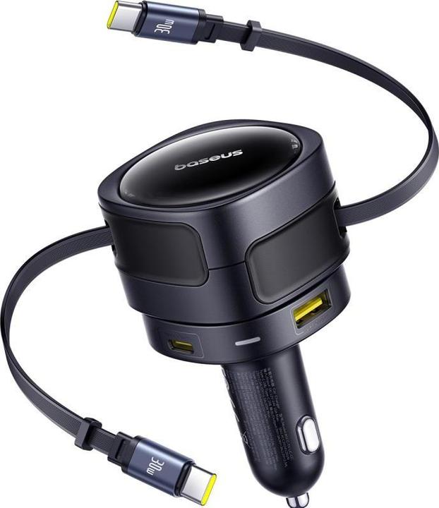 Baseus Enjoyment Max Car Charger C+C Cables & U+C Ports 90W Cosmic Black