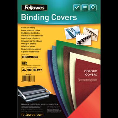 Produktbild Fellowes Chromolux Deckblatt, glänzend, rot
