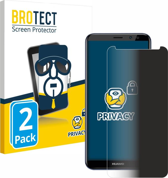 Actual product image BROTECT Anti-spy privacy film Blue light protection film (2 Piece, Mate 10 Lite)