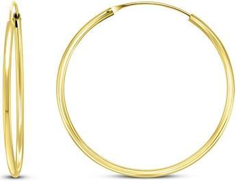 Brilio Silver - Timeless Gold Plated Hoop Earrings EA020Y - Diameter: 6 cm