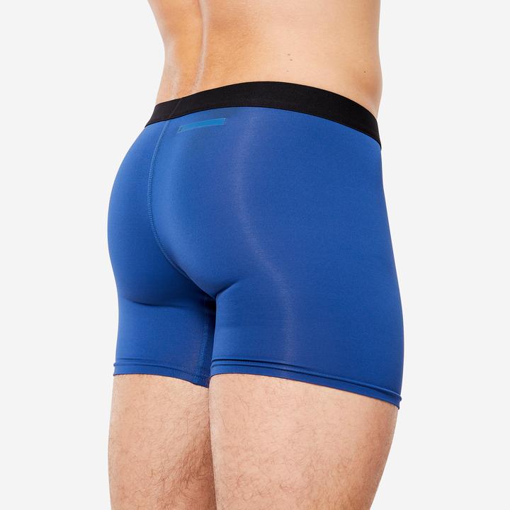 Produktbild Decathlon Funktionsunterhose Boxershorts Herren atmungsaktiv 3er Pack - navy/blau/khaki (M, 3er Pack)